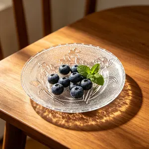 European Style Dinner Plate, Single Person Bone Dish, Hotel Special Small Glass Plate, 6 Inch Crystal Glass Plate, Elegant Tableware