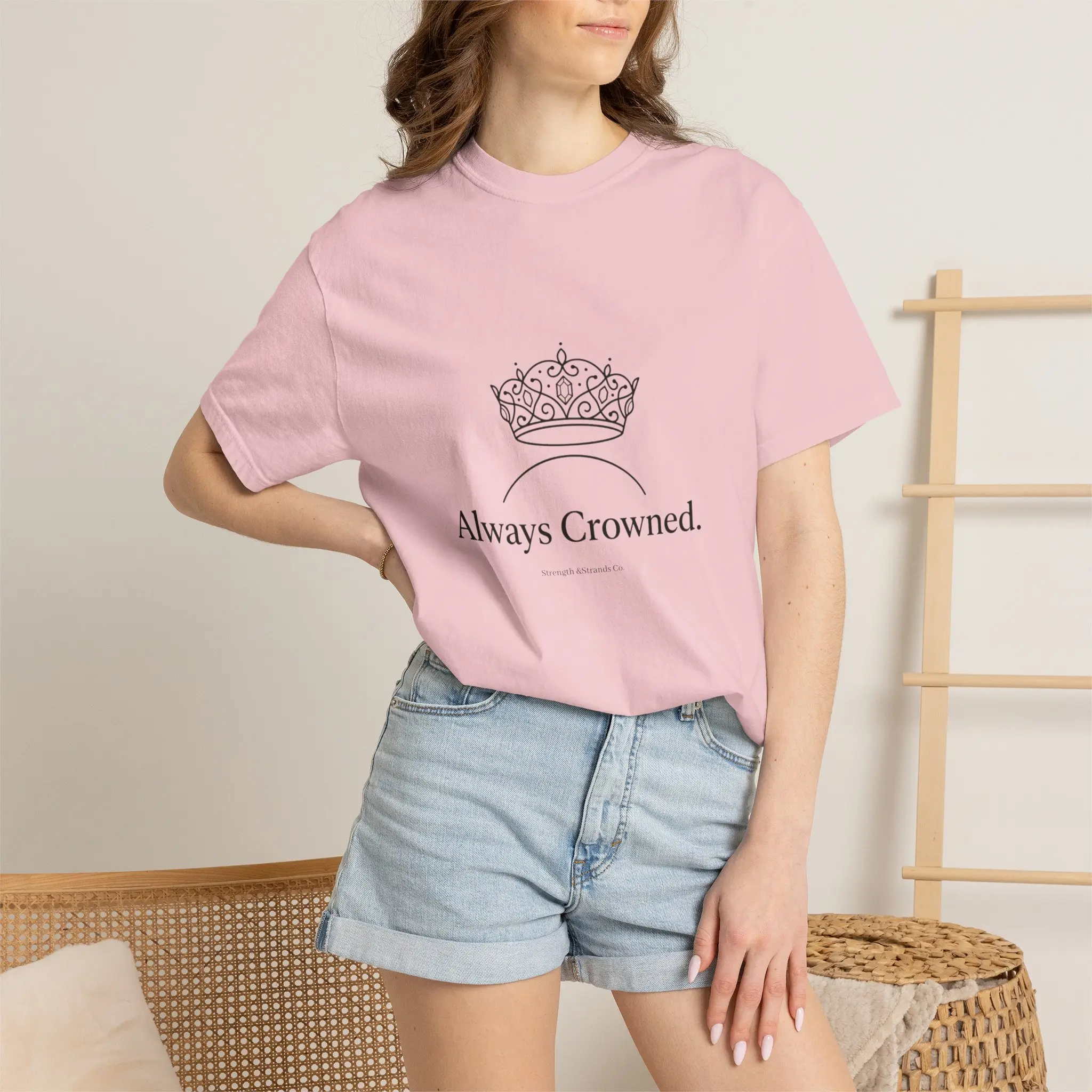 Crown Line Art Always Crowned T-shirt | Minimal Crown Tee
