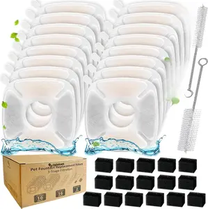 [New deal] - 34 Pcs Cat Fountain Filters Replacement Compatible with VEKEN 95oz/2.8L Cat Water Fountain Filters Automatic Dog Water Fountain Filters Pet Fountain