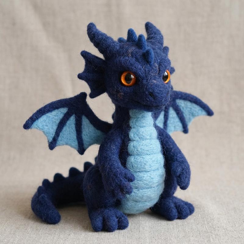 1Set Animal Needle Felting Kit, Felting kits for Beginners adult with Step-by-Step Tutorials, Dinosaur DIY Felting Kit, Cute Funny Home Decorative Ornaments, Birthday Valentine's Day and Christmas Novelty Gifts, Cute Animal Design