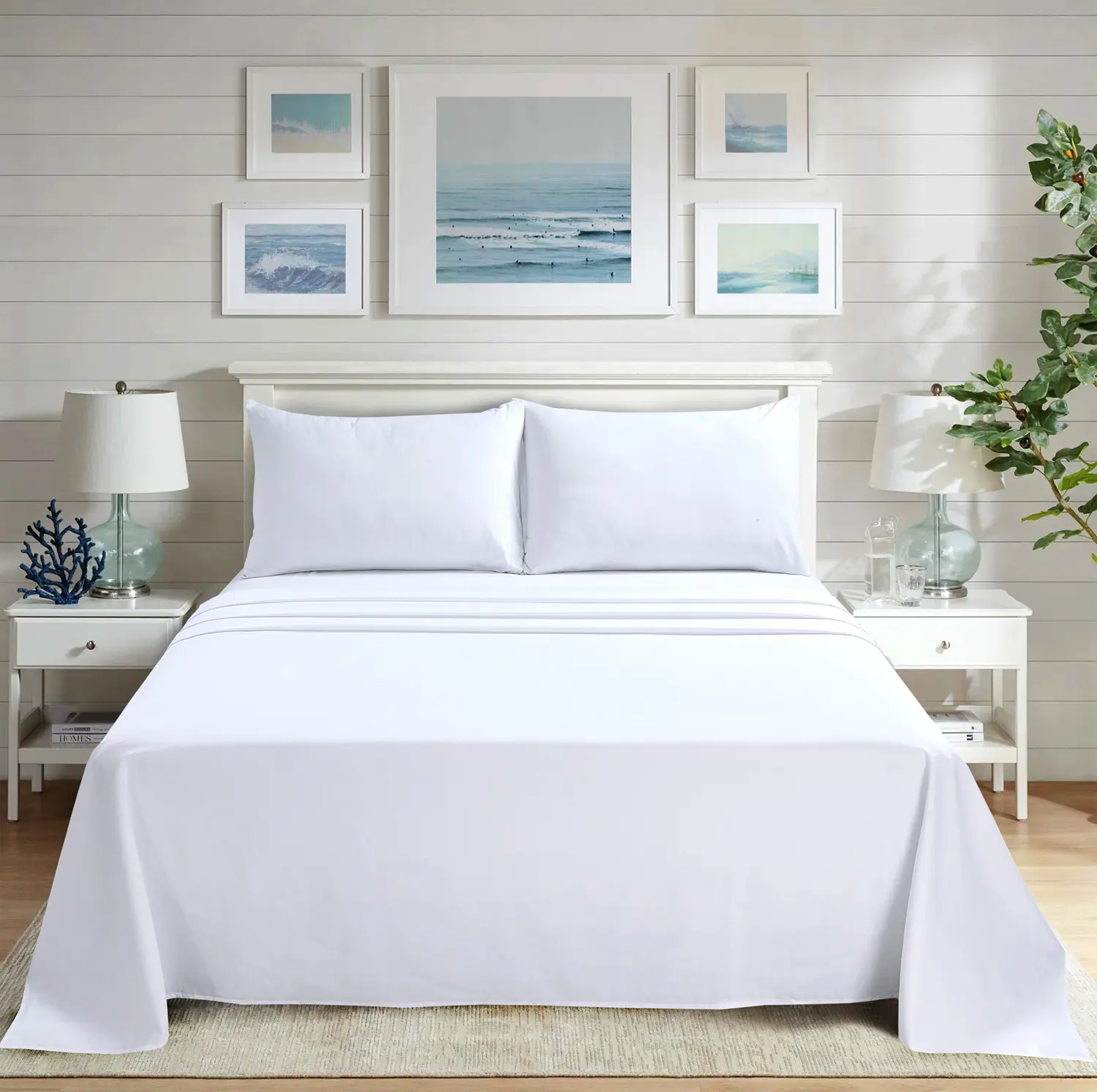 Adios Hotel Style Flat Top Sheet Only - Antiallergic, Cool Soft, Silky Bedding, Comfortable Soft, Large Size, Breathable, Durable, Wrinkle-Resistant (USA Twin, Full, Queen, King White Sizes), Cool Soft Sheets, Silky Bedding Sheets