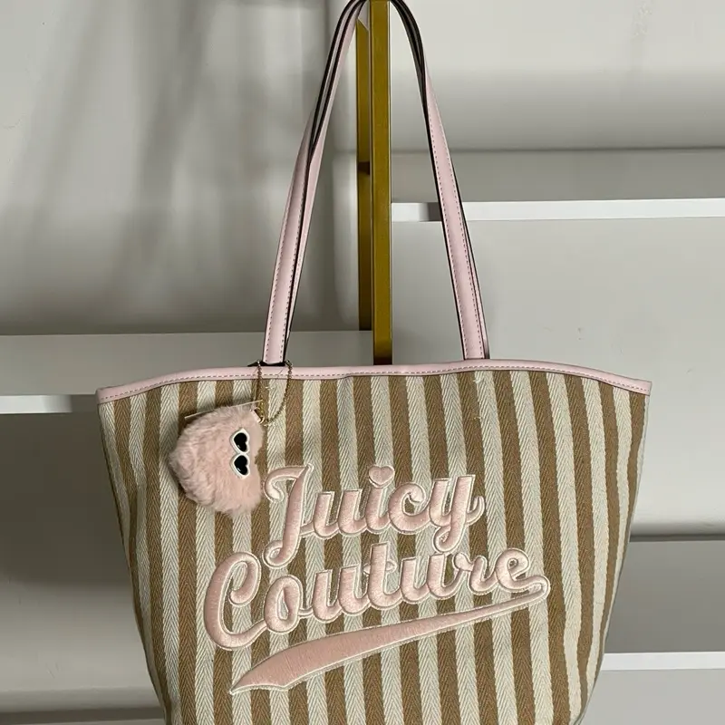 Juicy Couture Striped 2 Piece Bag ( READ DESCRIPTION )