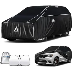Hail Protector Car Cover for SUV(Length:191"-201"),Waterproof All-Weather Anti Hail Thick Multi-Layered EVA with Sun Visor&Storage Bag for Explorer, Telluride, Palisade, Pilot etc