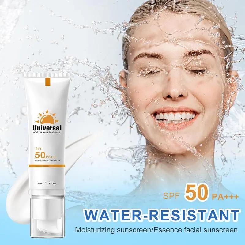 sunscreen to prevent sunburn and tanning Universal Protector Solar SPF 50, Protector Solar Con Color, Hydrating Sun Essence Face Sunscreen, No Sticky Waterproof，sunscreen to prevent sunburn and tanning