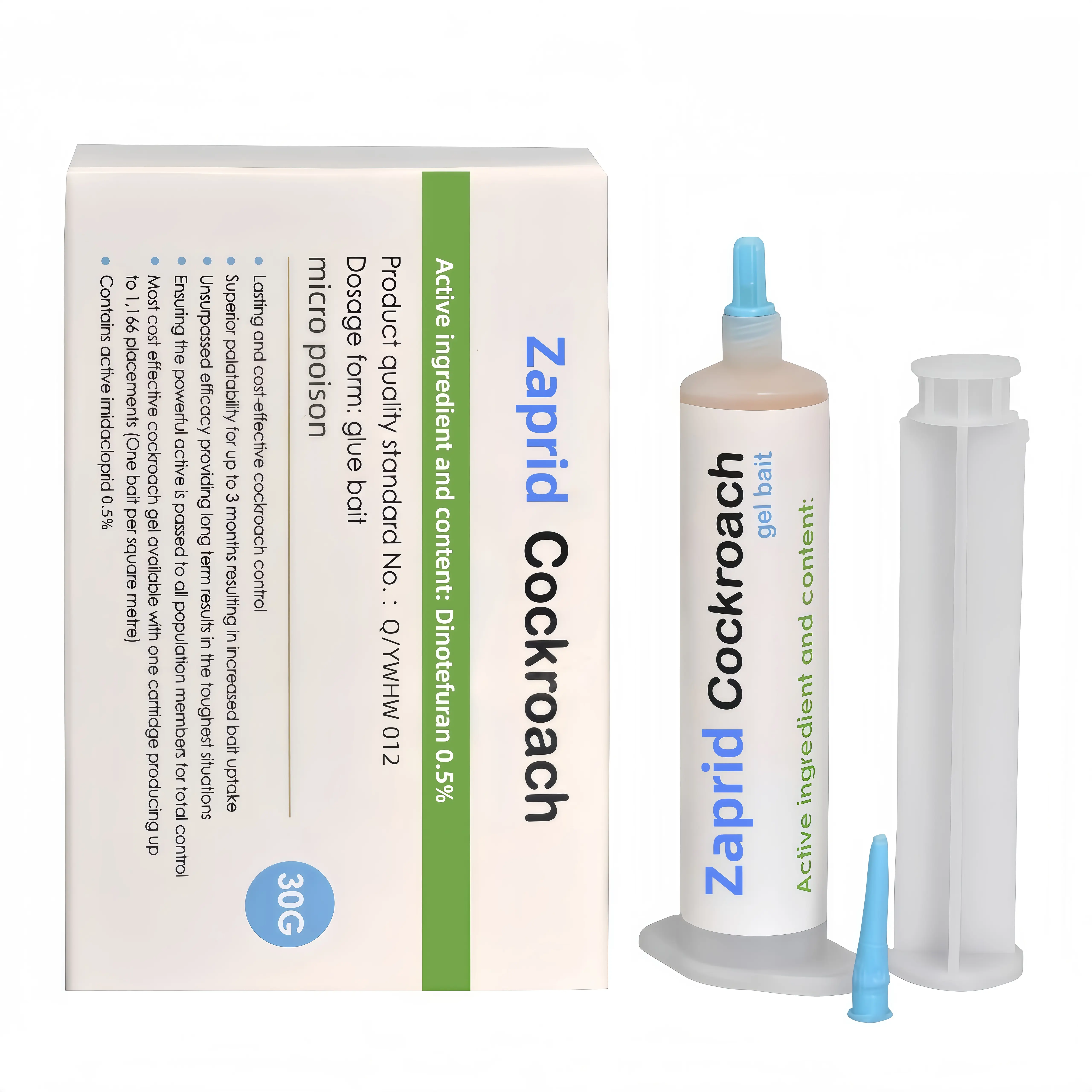 Indoor Cockroach Exterminator, Insect Repellent, 1 tubes x 30g, 1 plungers and 2 tips, German Cockroach Pest Control, Can be used indoors and outdoors, Cockroach Killing Gel for American Cockroaches, German Cockroaches and other major cockroach species ti