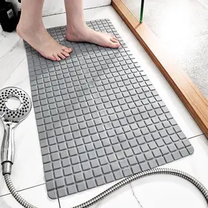 PVC Bath Mat, Non-Slip Shower Pad, 71x40 Cm, Safety Suction Cups, Dual-Sided Anti-Skid, Drainage Holes, Modern Style