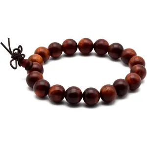 Unisex  Rosewood Prayer Beads Buddha Buddhist Prayer Meditation Mala Necklace Bracelet