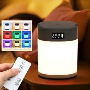 Portable Rechargeable Night Light, Outdoor Emergency Bedside Lamp, RGB Gradient, Dimmable, Remote Control, Battery Level Display