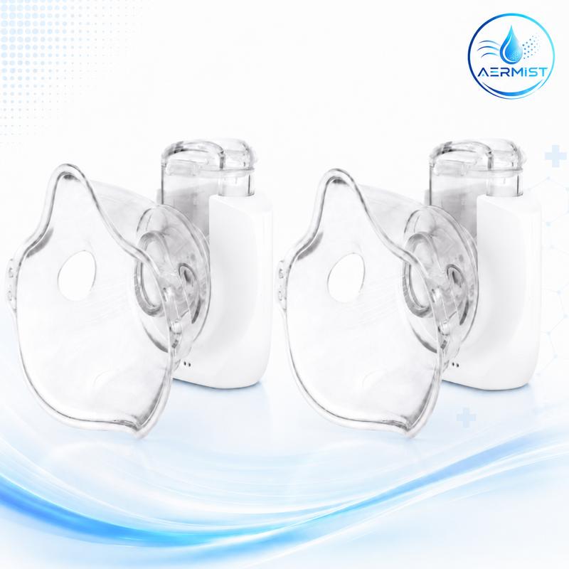 Handheld Portable Nebulizer Machine - Compact Respiratory Aid, Rechargeable Mesh Self-Clean Device with Adult & Child Masks, Mouthpiece, USB Charge, 5V Adapter for Home & Travel Personal Care Use techvibes