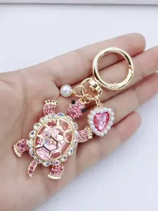 Water Diamond Turtle Pendant, Cute Collectible Charm - Cute Animal Turtle With Multiple Colors To Choose From, Featuring A Spring Buckle Design For Easy Installation And Disassembly. It Can Be Used To Hang Bags/Keys As Souvenirs Or Gifts