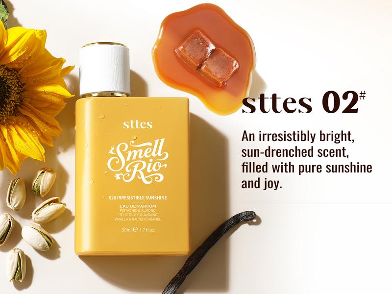 New!50ml Sttes Perfume 02 Irresistible - Perfume for Women - Pistachio, Vanilla & Salted Caramel Eau de Parfum 50ml