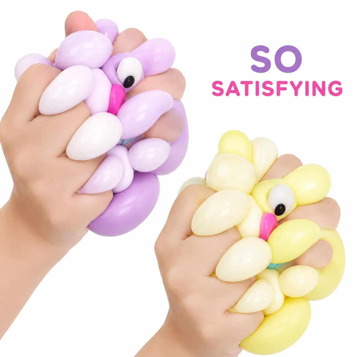 1/2 PCS Smushers Dog Face Swap Squishy Toy, Slow Rising Funny Animal Squeeze Ball, Soft Sensory Fidget Stress Relief Toy for Adults & Teens, Portable Desk Toy for Home Office Travel, Gift & Party Favor