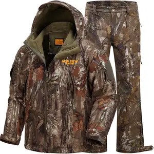 Men’s Camo Hunting Suit – Silent, Warm, and Water-Resistant Jacket & Pants for Deer, Duck, and Bow Hunting