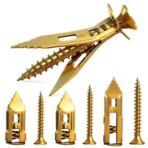 180 count 3 Sizes Self-Drilling Drywall Anchors with Screws Kit -  Metal Sheetrock Anchors, No Pre-Drilling Needed, Holds 100+ LBS for Shelves, TVs & Cabinets