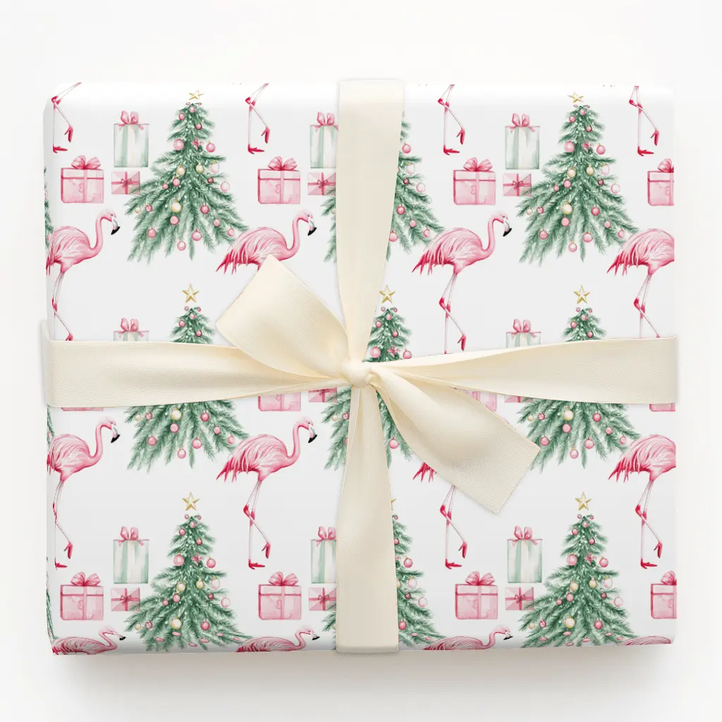 Fa La La FlamingoWrap Wrapping, Holiday Gift Wrap Wrap Elegant Gift Wrap Wrapping Paper Seasonal, Gift Warp, floral wrapping paper