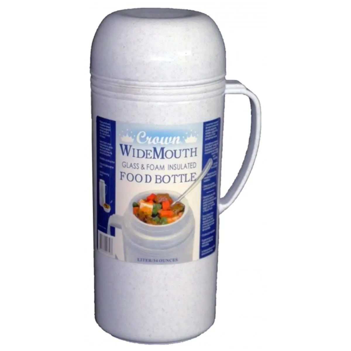 Brentwood RAZ10 Insulated Glass Food Bottle, 1.0L Capacity, with Secure Cover