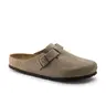 Men's Birkenstock Boston Soft Footbed Taupe Minimalist Clogs - Walking Shoes, Foam Footwear, Comfortable Men's Shoe