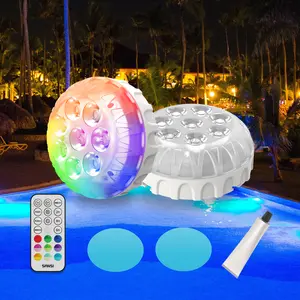 SANSI New Version Submersible Pool Lights Pro with 60H Battery Life, Double Sealed Waterproof Design, 160ft RF Remote, Magnetic Mounting, 3 Dynamic Modes, and 20 Color Options – Ideal for Inground Pools and Ponds Outdoor Lighting