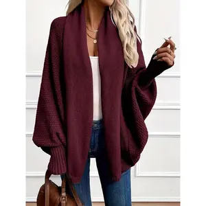 Women’s knitted wool cardigan sweater, casual and fashionable long-sleeve pullover sweater, soft and comfortable sweaters for autumn and winter, an essential everyday item for women