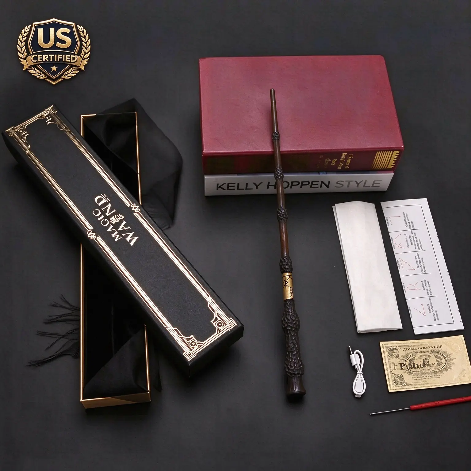 Halloween Wizard Enchanted Magic Wand, Interactive Role-Playing Cosplay Prop, Fun Fantasy Toy for Themed Costume Parties & Hobby Collectors