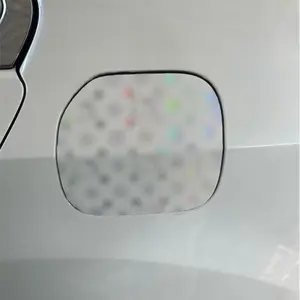 Kitty Gas Tank Decal with Holographic Options - High-Quality Permanent Vinyl, Weather-Resistant, Available in Various Colors for Gas Cap Shapes Universal Car Sticker