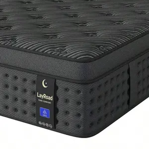 Bedroom Furniture, 12-Inch Queen Mattress, Built-In Memory Foam And Individually Pocketed Springs, Available In Twin, Full, Queen And King Mattress Sizes, With Side Handles For Easy Movement, Fiberglass-Free, Odorless, Highly Breathable, Providing A Comfo