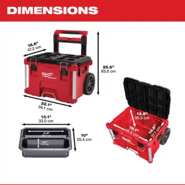 Milwaukee PACKOUT 22 in. Rolling Tool Box and 22 in. Large Tool Box