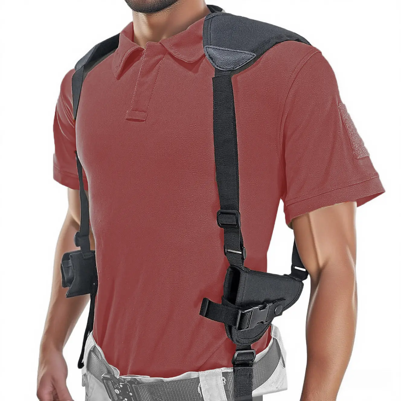 Revolver Shoulder Holster Adjustable Gun Holster with Speedloader Holder for J Frame Snub Nose 2" Revolvers