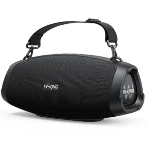 ZEALOT 120W Wireless Bluetooth 5.0 Durable Card-Enabled Speaker, IPX6 Waterproof, Subwoofer Bass, 42H Battery, 3.5mm AUX Input, ABS Plastic, Portable Outdoor Party Audio