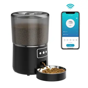 Automatic Cat Feeder 4L Food Dispenser with Graffiti APP Remote WIFI Smart Pet Feeding Supplies for Cats and Dogs