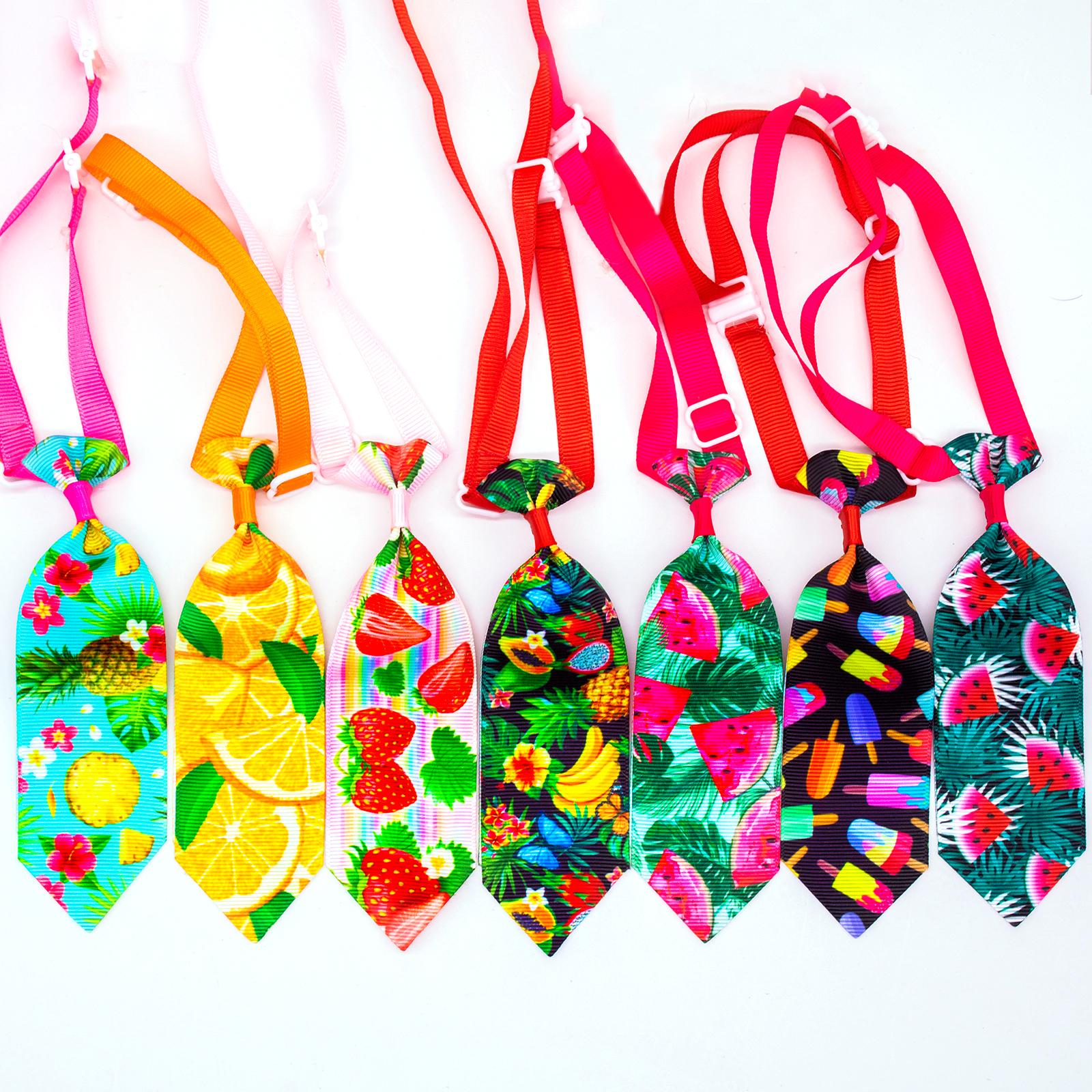 50pcs Multi Style Dog Neckties Adjustable Summer Small Medium Dog Bowties Washable Pet Grooming Accessories Mixed Colors Polyester