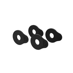 D'Addario Flex Lock Strap Blocks Black 4-Pack Secure Guitar Strap Connection Durable Rubber Material Fits Most End Pins