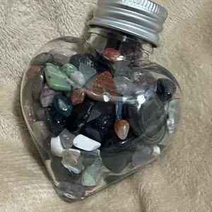 Heart with Crystal Chips Inside - Heart-Shaped Design, Ideal for Gifts and Collectibles