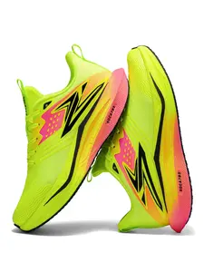 Competitive Training Running Shoes, Breathable Mesh, High Elastic Shock Absorption, Anti-Slip Sole, Low Top Lace-Up, Marathon Slow Run Outdoor Training