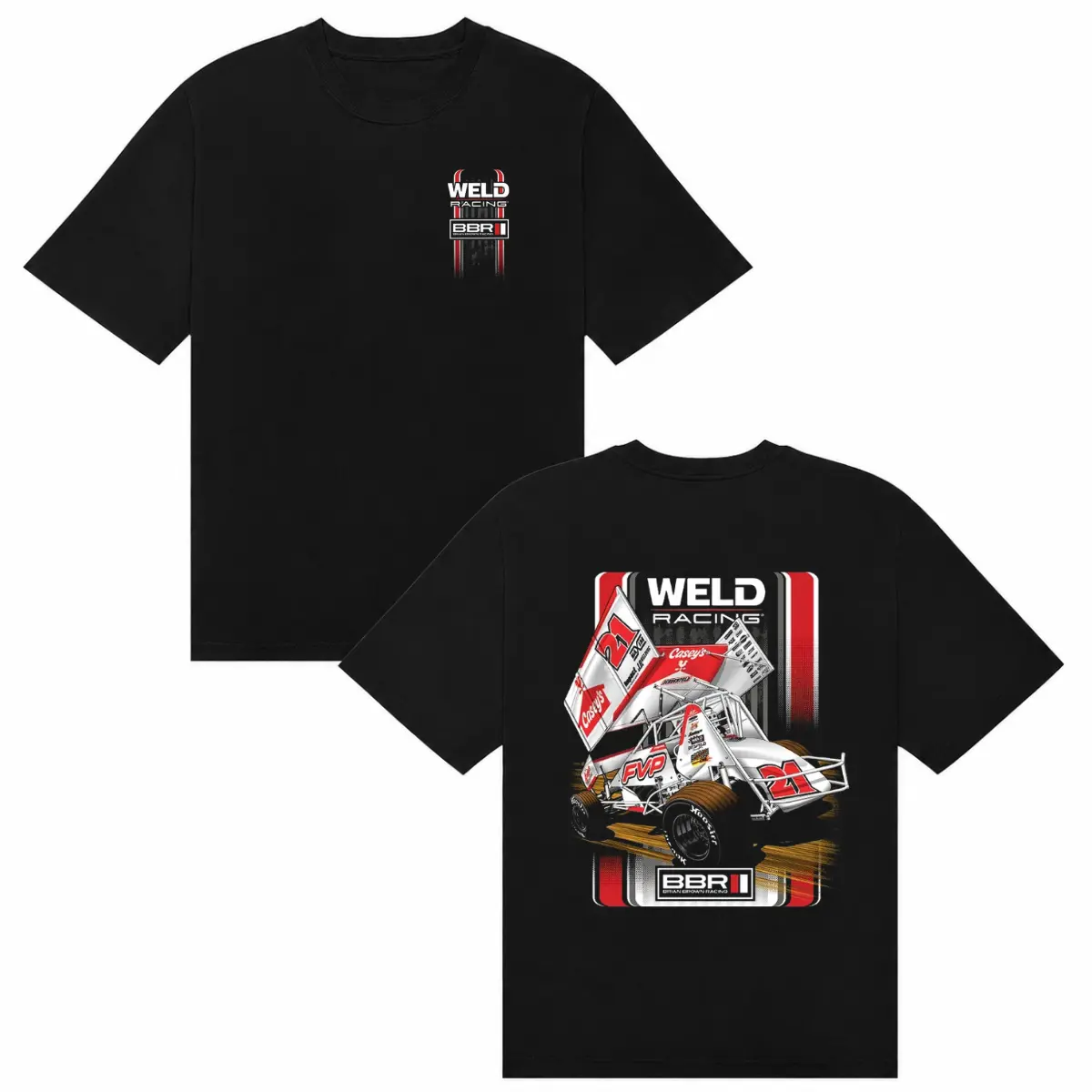 Weld Racing Sprint Car #21 Black Graphic T-Shirt 2026 Dirt Track Racing Merch BBR Motorsports Tee Menswear Streetwear Tshirt