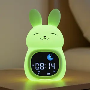 Go & Glow Bunny 3-in-1 Kids Sleep Trainer Alarm Clock Night Light Sound Machine App Controlled Ok to Wake Toddler Clock Backup Battery