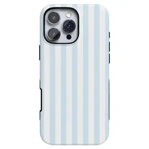 Blue Stripes Sunday Case, Phone Case For Her Beachy Summer