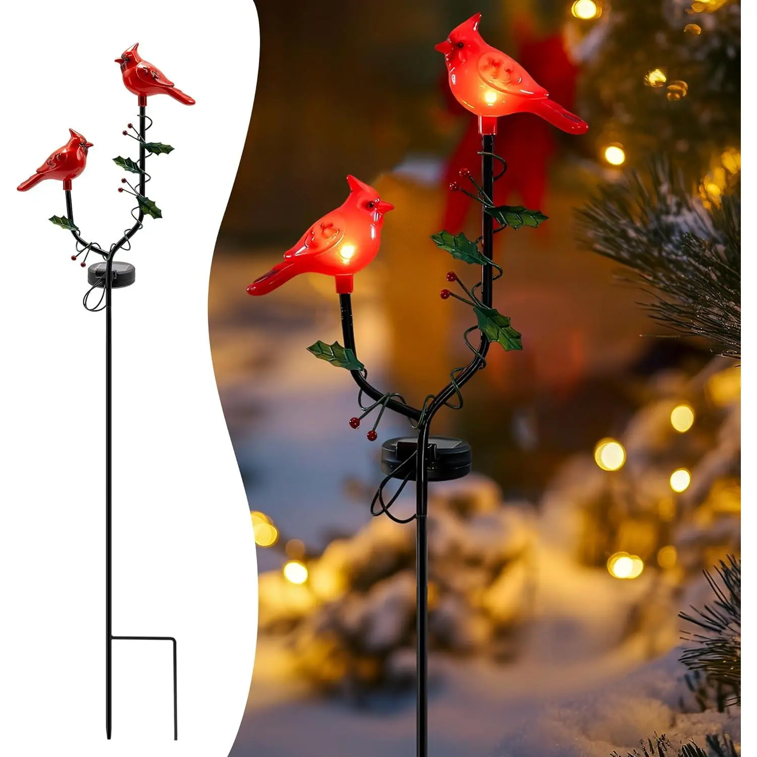 Solar  Bird Statue Light Outdoor, Solar  Garden Decor with Iron Stake,   Bird Decorations for Yard Patio Garden, Memorial  for Mom Grandma