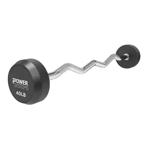 Power Systems ProStyle Fixed Barbell with EZ Curl Handle (40)