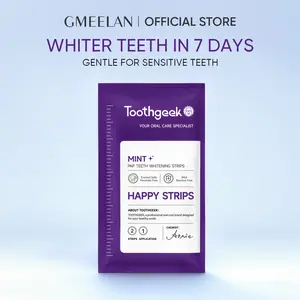 Toothgeek Mint Pap Teeth Strips 7 Days Effective Teeth Whitening Mild and no residue Funny stickers