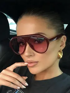 Women's PC Oversized Frog Glasses Classic Vintage High-End Fashion Modern Unique Trendy Spice Girl Style Decorative Eyewear