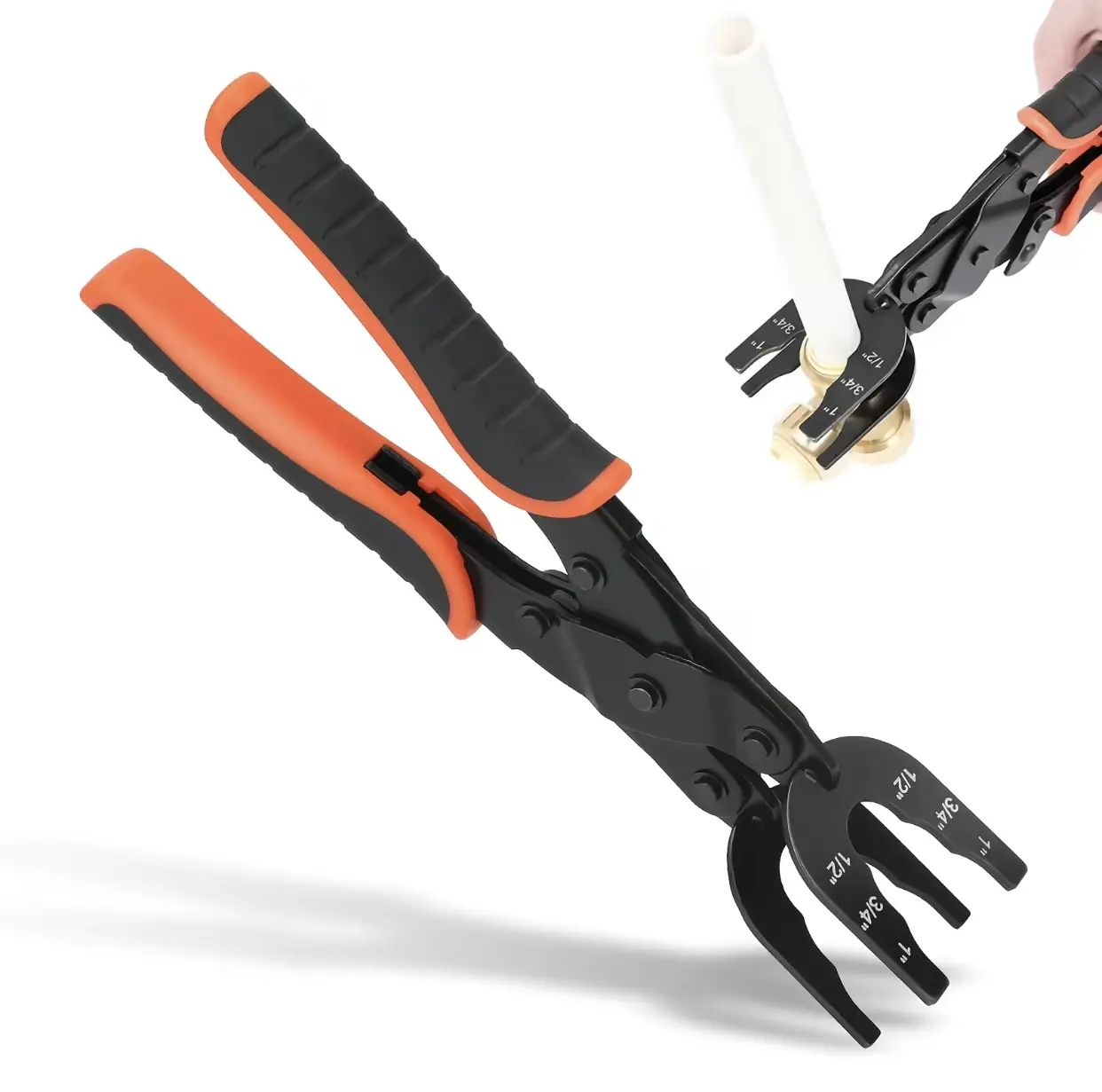 Disconnect Tong Sized 1/2 inch, 3/4 inch, 1 inch Removal Tool used for Demount Brass Push Fit, Push-to-Connect Fittings Pipe Wrench Pipe Wrench Set Pipe Wrench