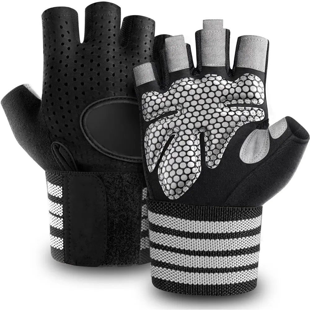 YYW1 Unisex Adjustable Fitness Gloves with Wrist Support, Non-Weightlifting Gym Gear, Ideal for Crossfit, Workout Accessories