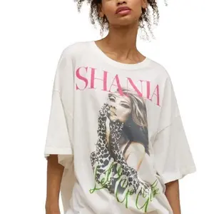 Shania Twain 'Let's Go Girls' Oversized T-Shirt Tshirt Crewneck Cotton Short Shortsleeve