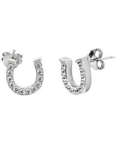 Kelly Herd Women's Women'S Silver Pav&Eacute; Horseshoe Stud Earrings - 6Ner