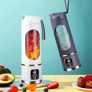 Smoothie maker,Personal Size Blender Electric Juicer Cup USB Rechargeable Portable Fruit Mixer for Sports Outdoors fresh orange juice metal coffee bar drinking mix Snowman Knife and Fork Covers Heat-Resistant Silicone Stove EDC