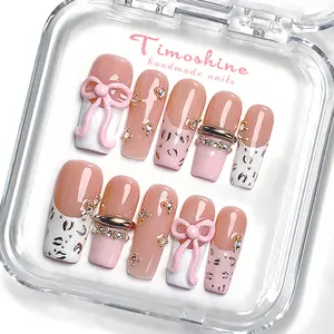 Timoshine | New Drop Handmade Press On Nails REUSABLE 3D Gel fake nails acrylic press nails