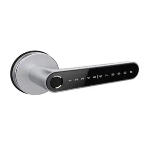 ECS HARDWARE N31B Premium Waterproof Electronic Door Lock Lever - Keyless Smart Entry with Passcode, Bluetooth, Fingerprint Unlock and Full App Control