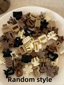 20pcs/10pcs Mini Hair Clips Set, Matte Princess Style, Mixed Designs, Small Size, Casual and Elegant, All Seasons Use (Random style) Hair Claws Set