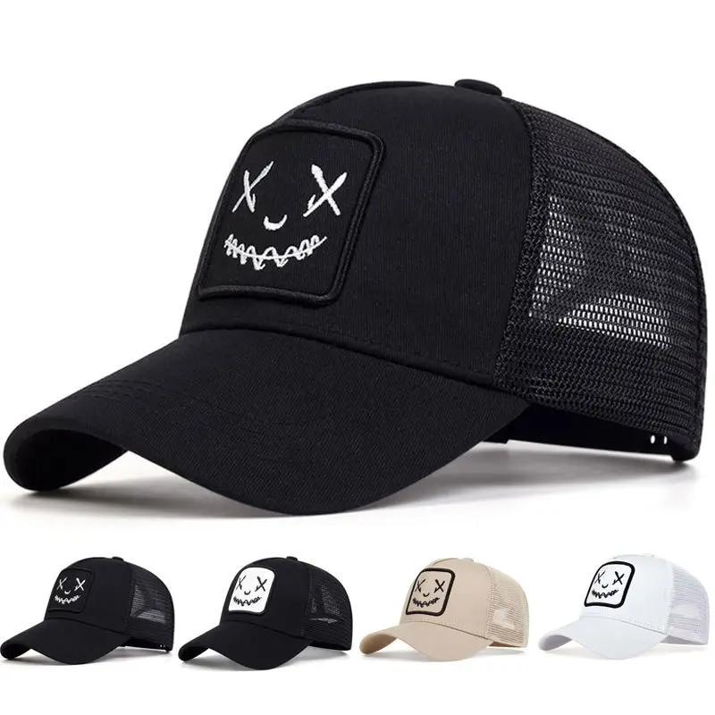 Unisex Personalized XX Embroidered Snapback Trucker Cap Baseball Mesh Hat Outdoor Sport Adjustable Sunscreen Leisure Hat Spring Summer Travel Tourism Beach Vacation